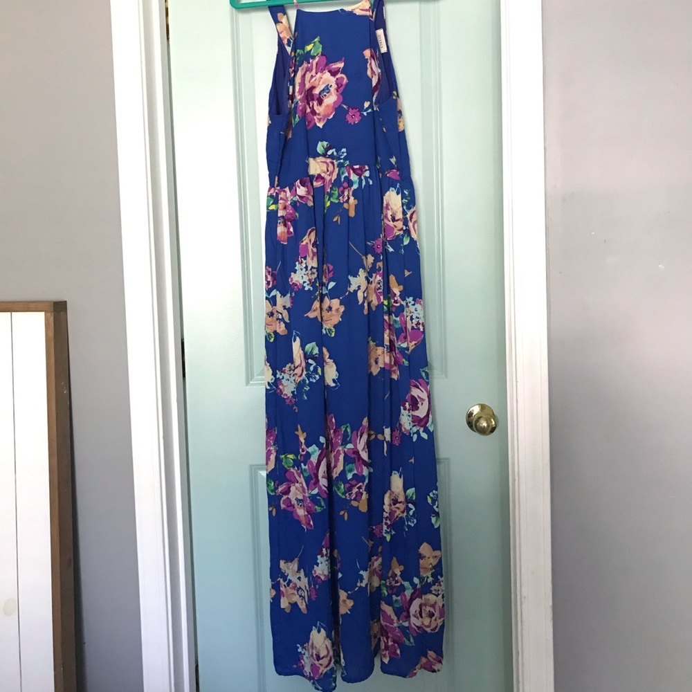 Blue floral maxi